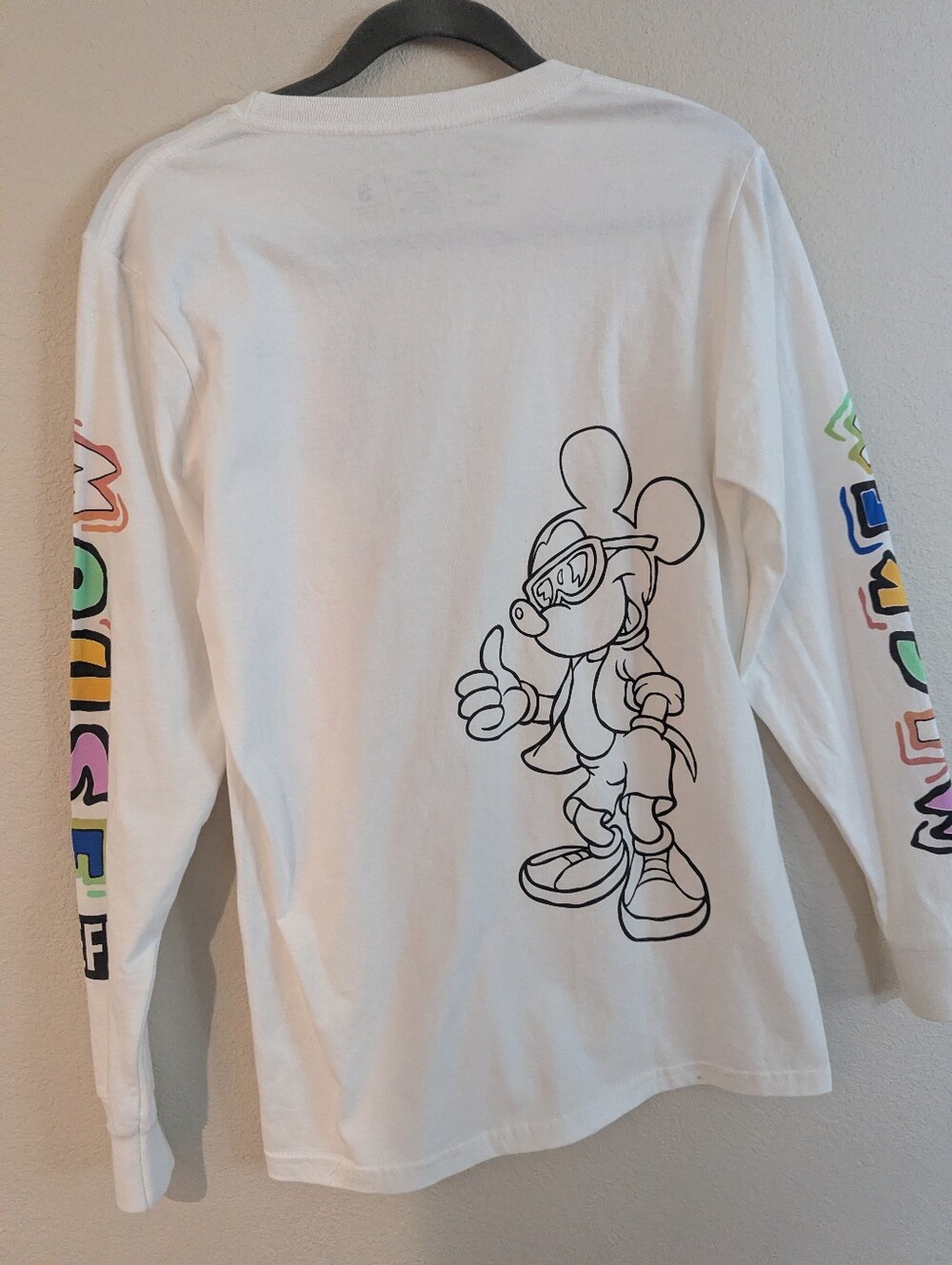 Disney W/Neff White Long-Sleeve Kids Graphic Tee - Picture 5 of 5